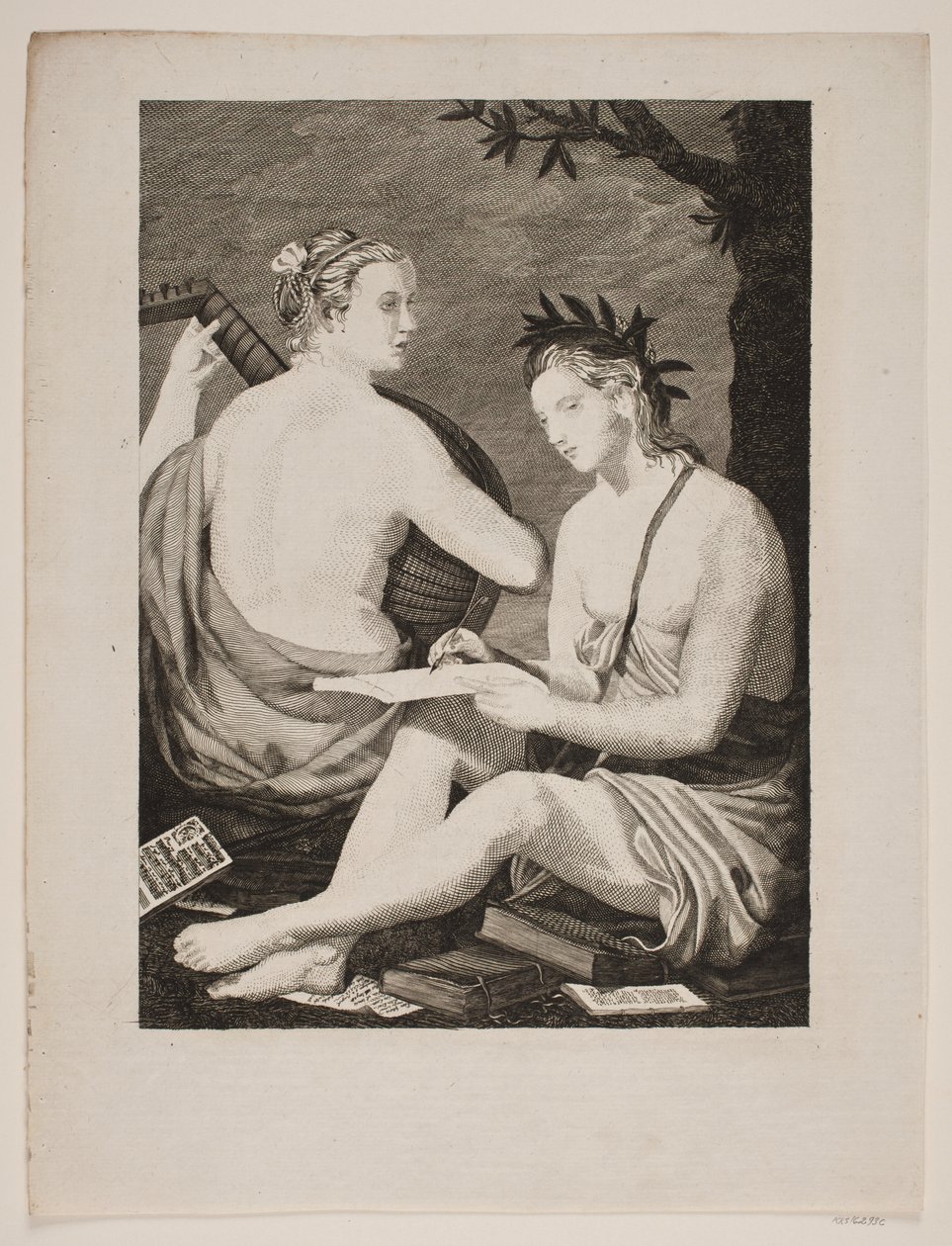 Terpsichore a Kalliope od Gerhard Ludvig Lahde