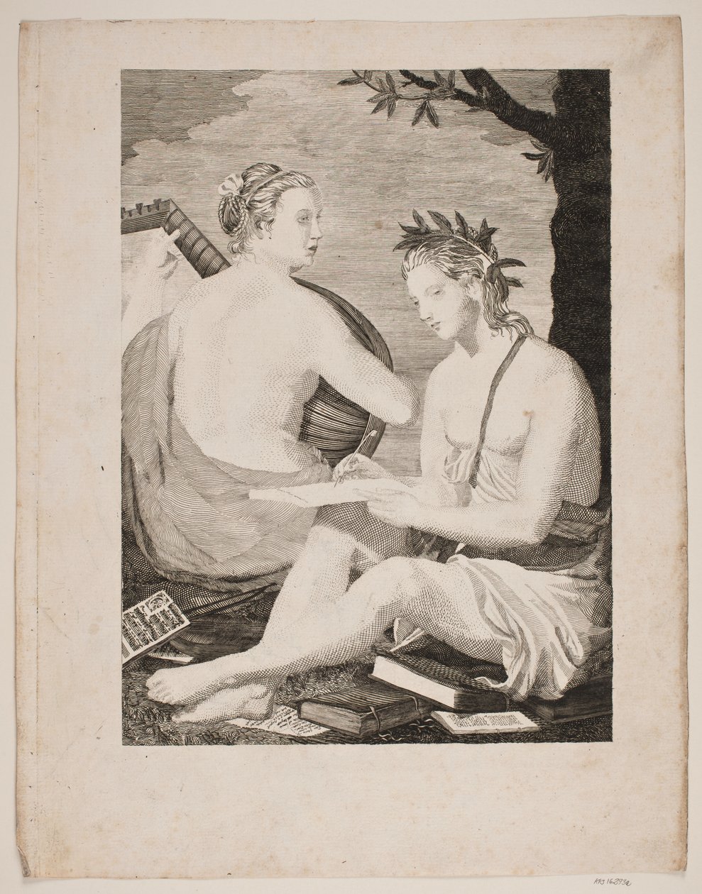 Terpsichore a Kalliope od Gerhard Ludvig Lahde