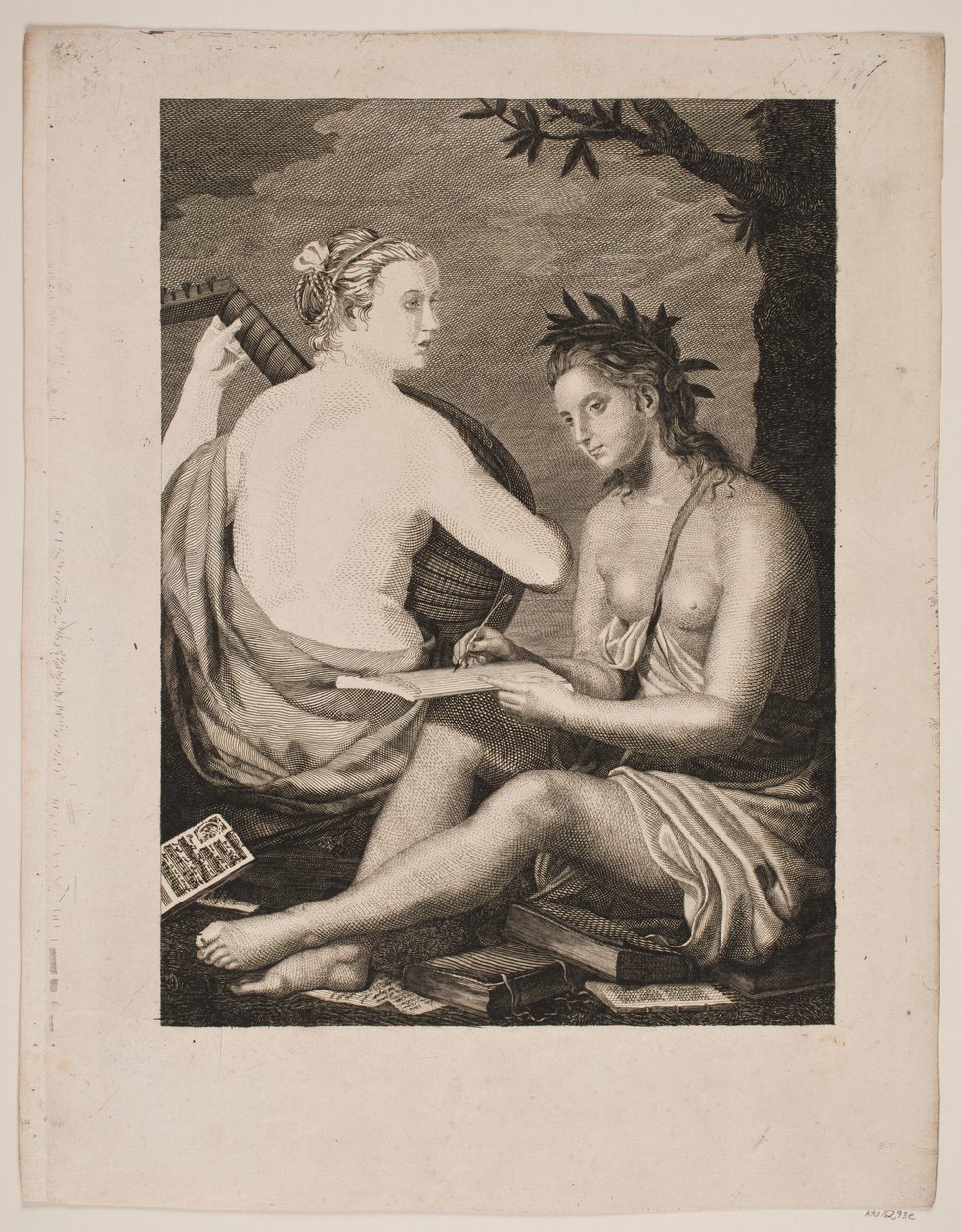 Terpsichore a Kalliope od Gerhard Ludvig Lahde