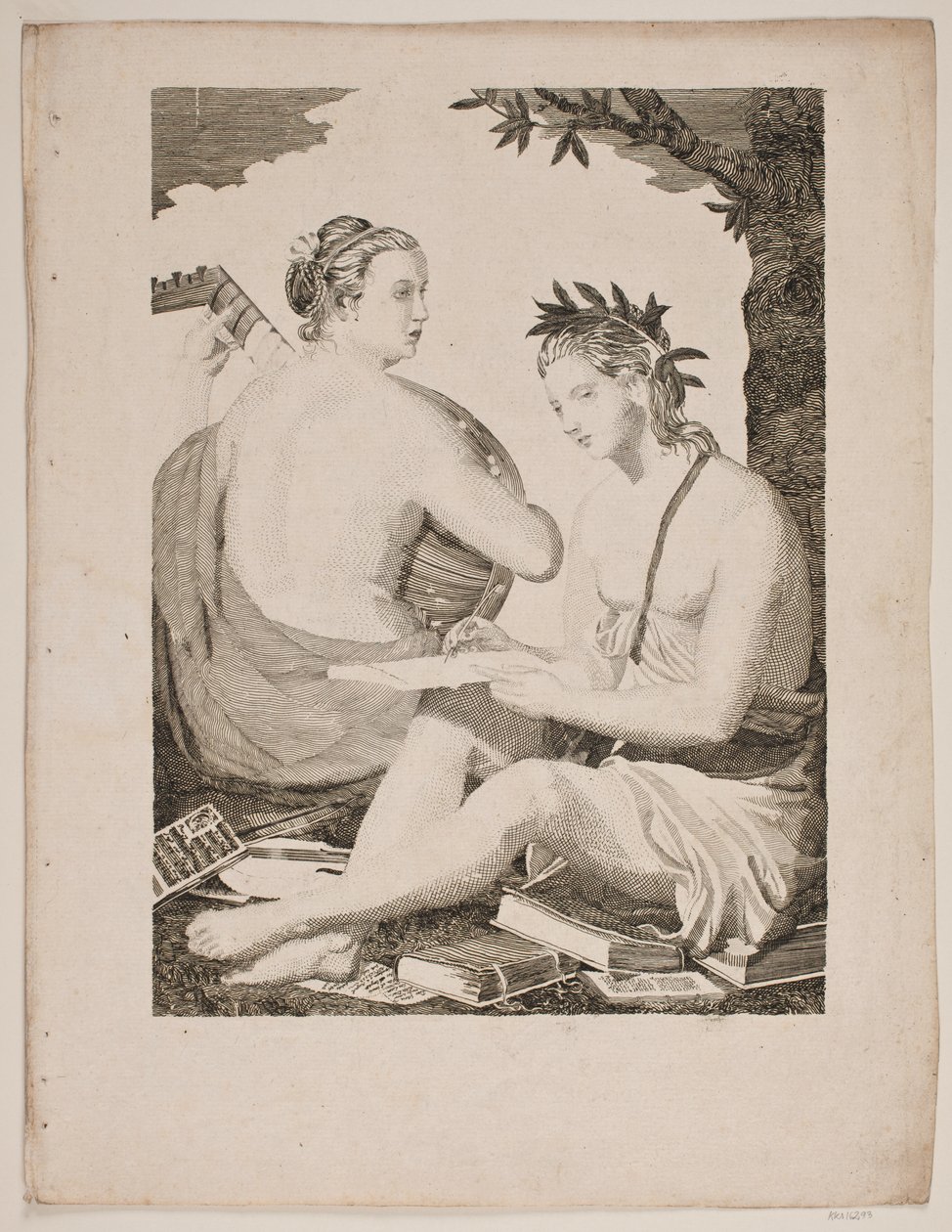 Terpsichore a Kalliope od Gerhard Ludvig Lahde