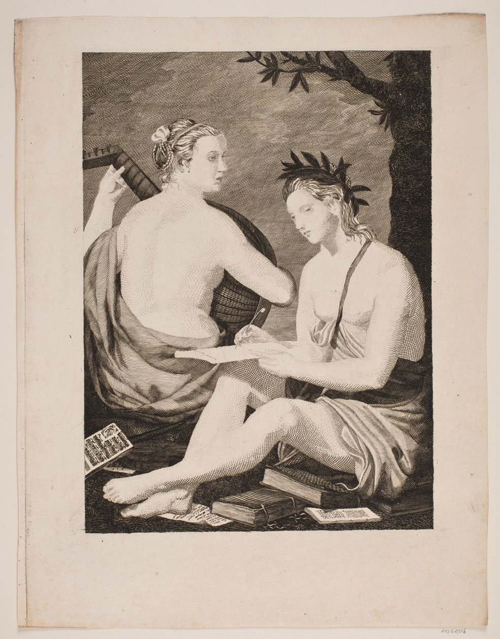 Terpsichore a Kalliope od Gerhard Ludvig Lahde