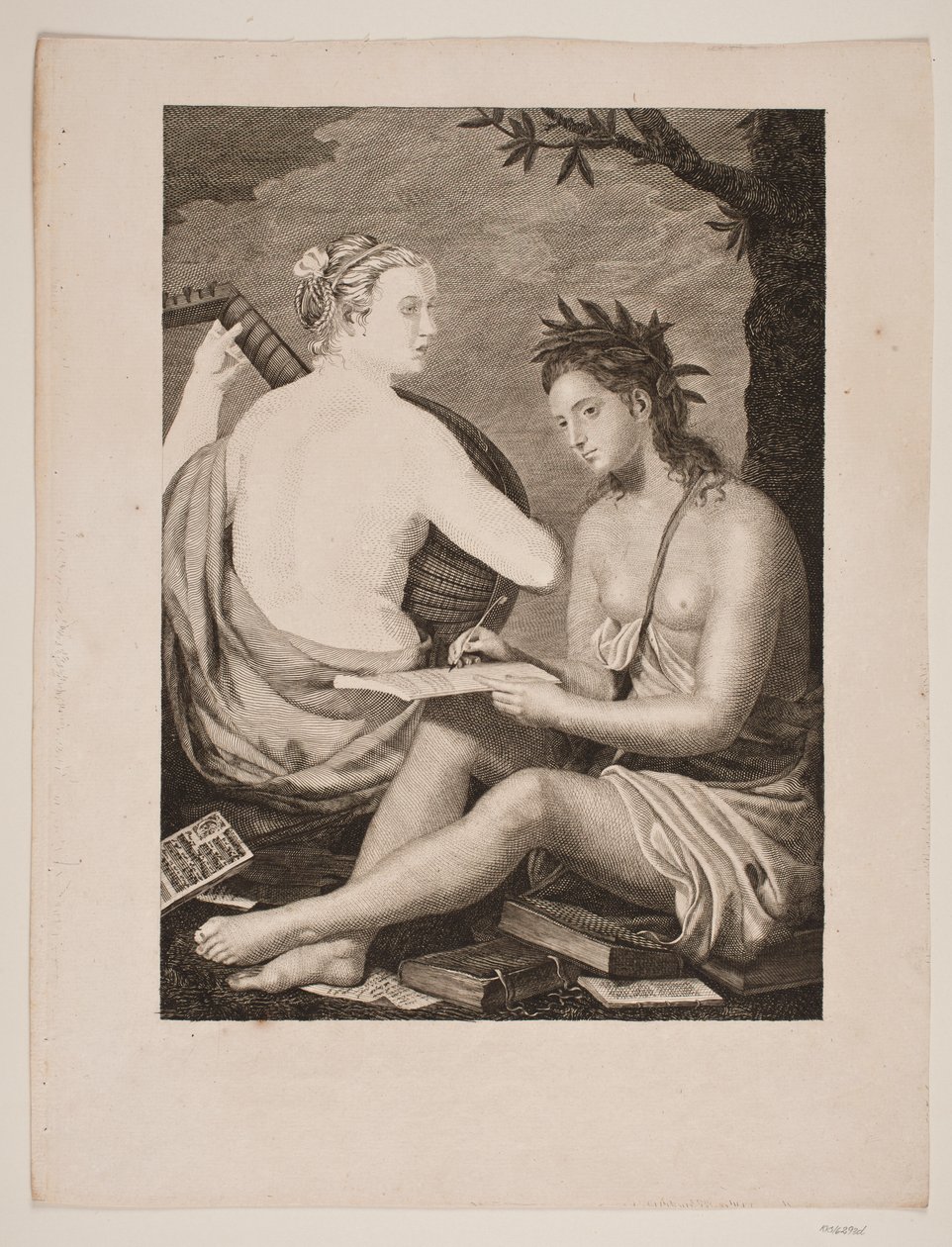 Terpsichore a Kalliope od Gerhard Ludvig Lahde