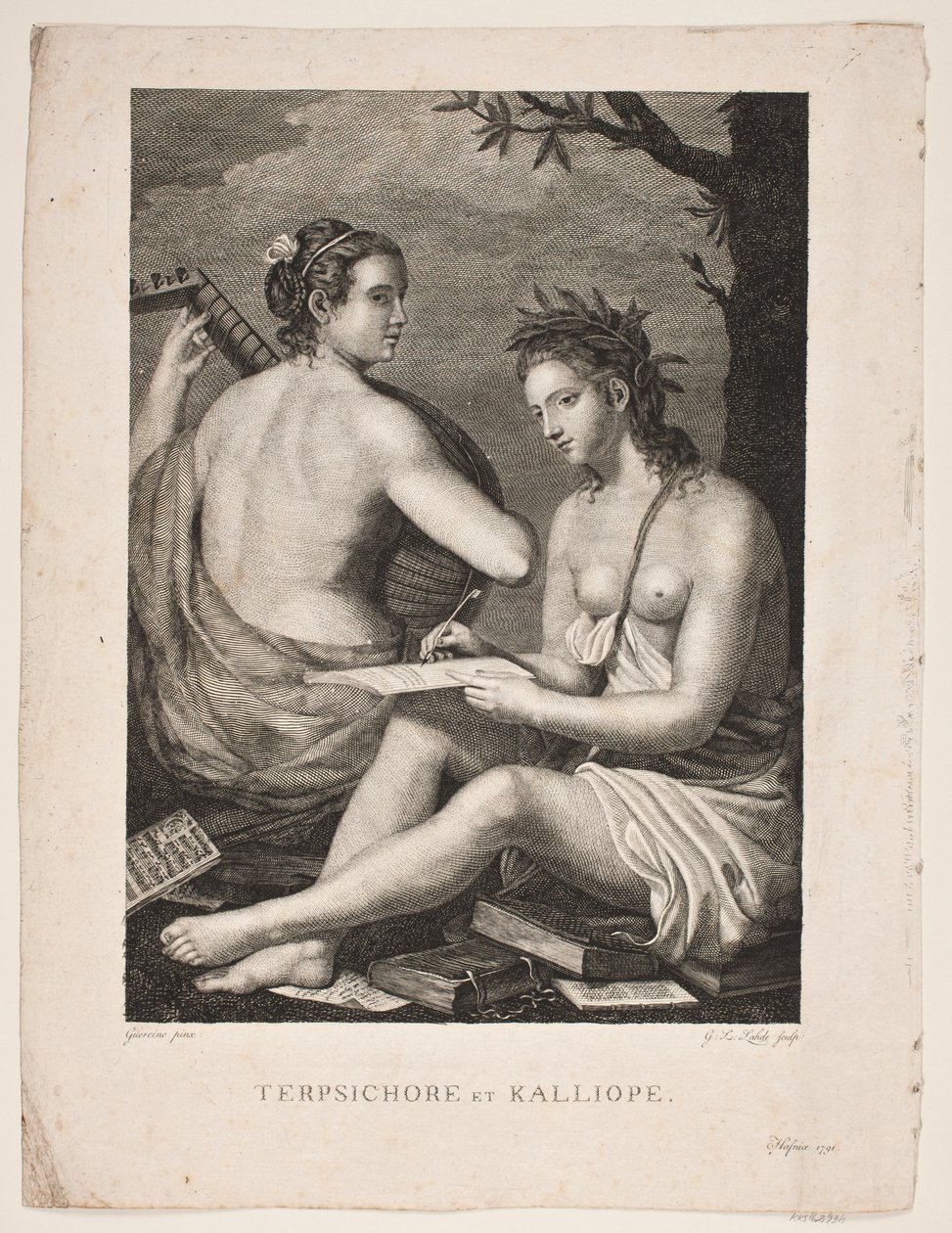 Terpsichore a Kalliope od Gerhard Ludvig Lahde