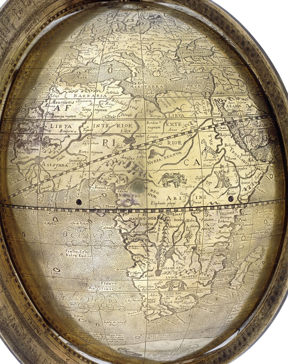 Zeměkoule, 1579 od Gerhard Mercator of Duisburg