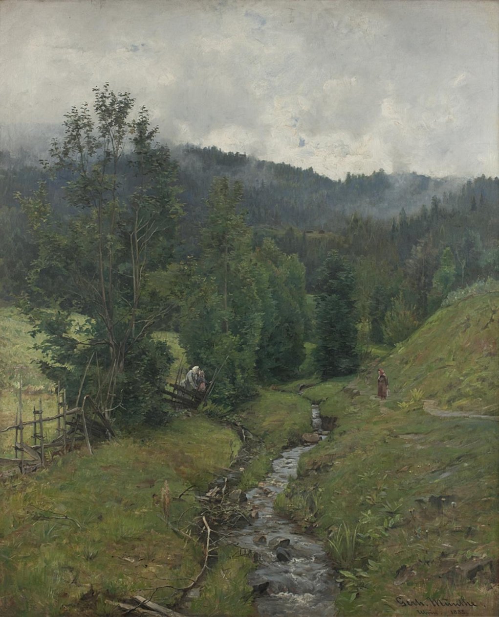 Po dešti, motiv z Eidsvoldu od Gerhard Munthe