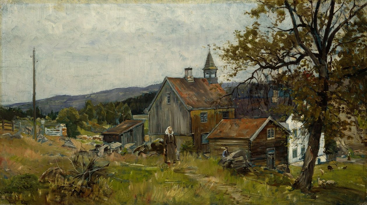 Statek, Vik u Stange od Gerhard Munthe