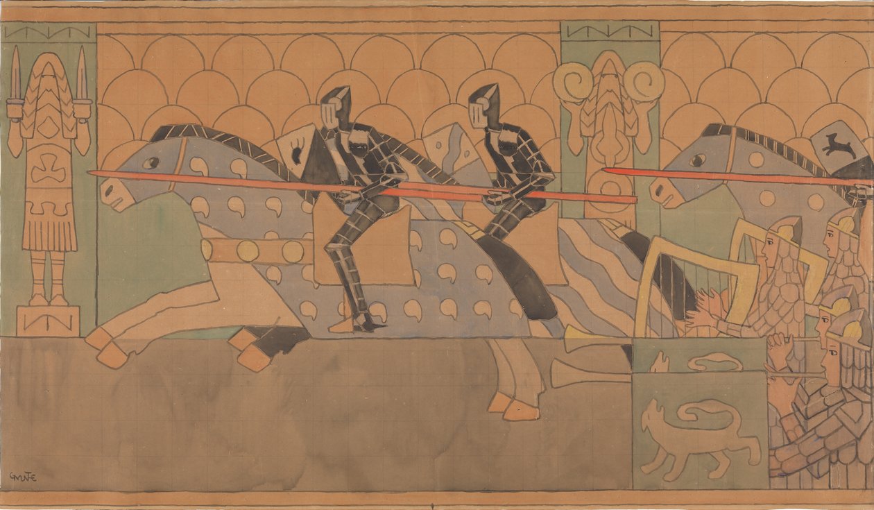 Folklorní kresba, 1895-1898. od Gerhard Munthe