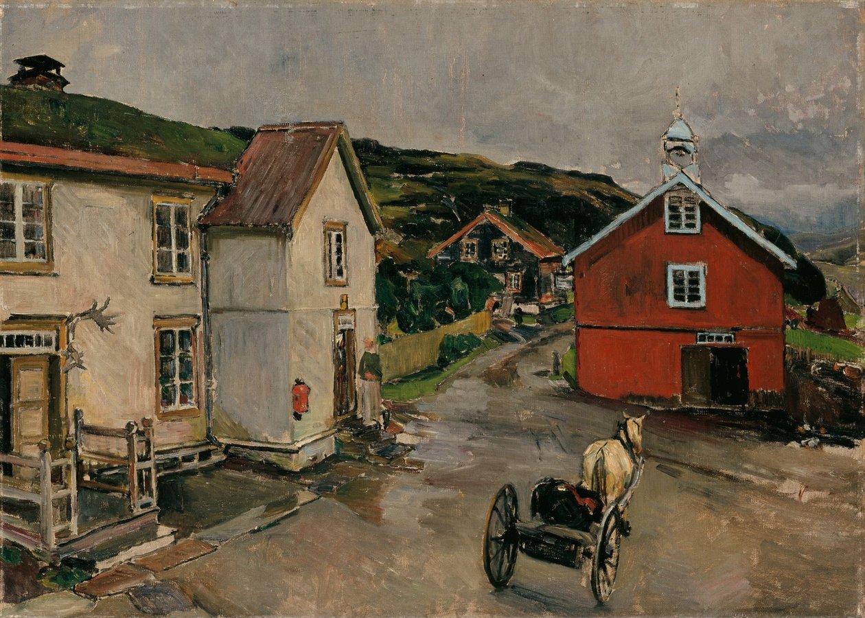 Dvůr v Kongsvøllu od Gerhard Munthe