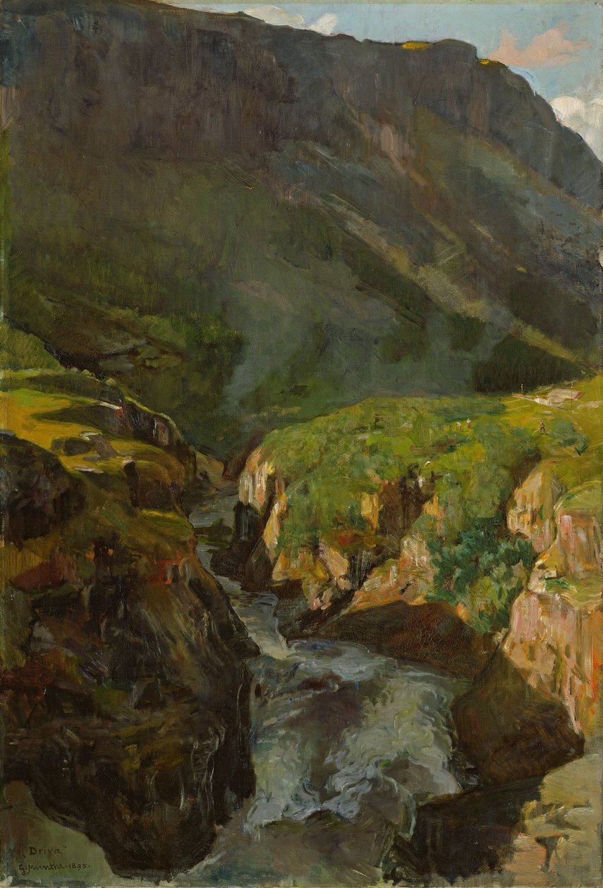 Řeka Driva od Gerhard Munthe