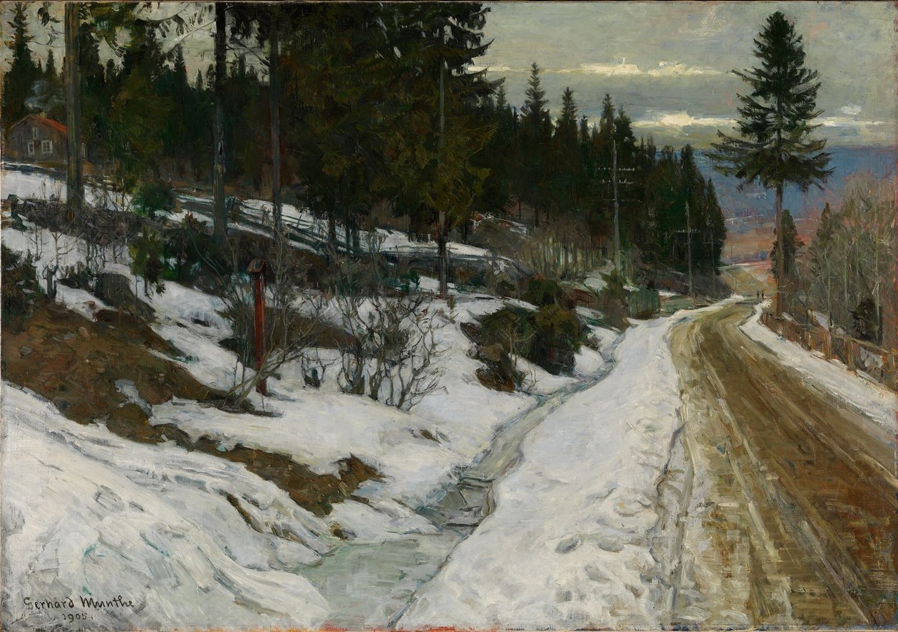 Zima v Nittedalu od Gerhard Munthe