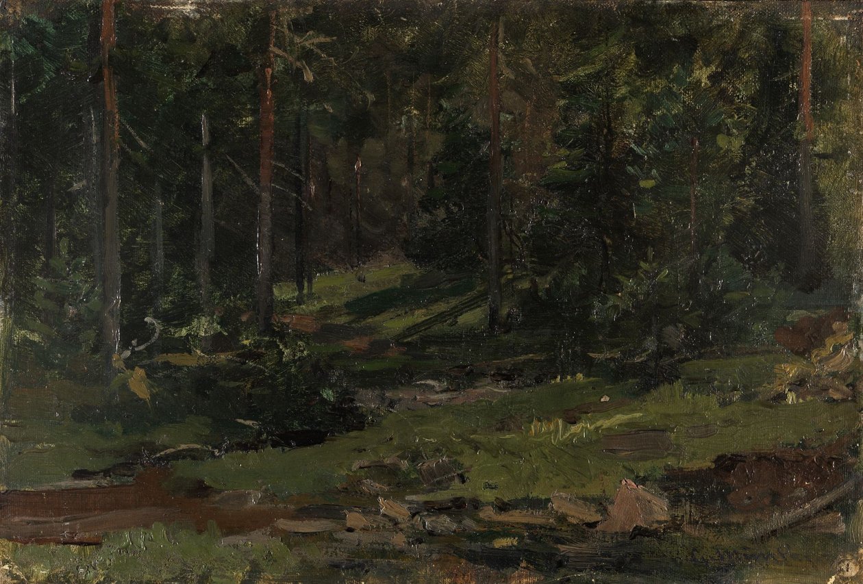 Zalesněná krajina od Gerhard Munthe