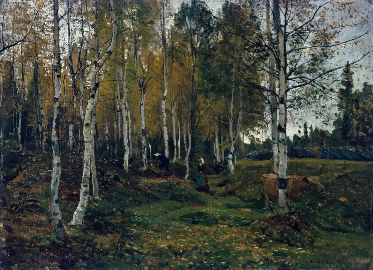 Březový les na podzim od Gerhard Peter Frantz Vilhelm Munthe