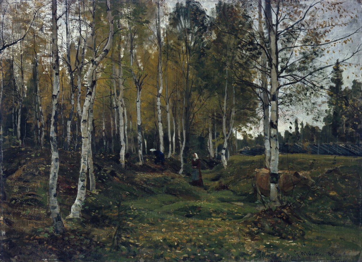 Březový les na podzim od Gerhard Peter Frantz Vilhelm Munthe