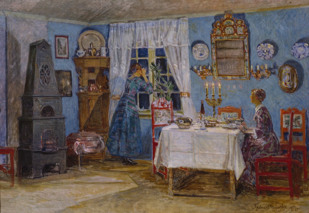 Nepřijde brzy? 1917 (olej na plátně) od Gerhard Peter Frantz Vilhelm Munthe