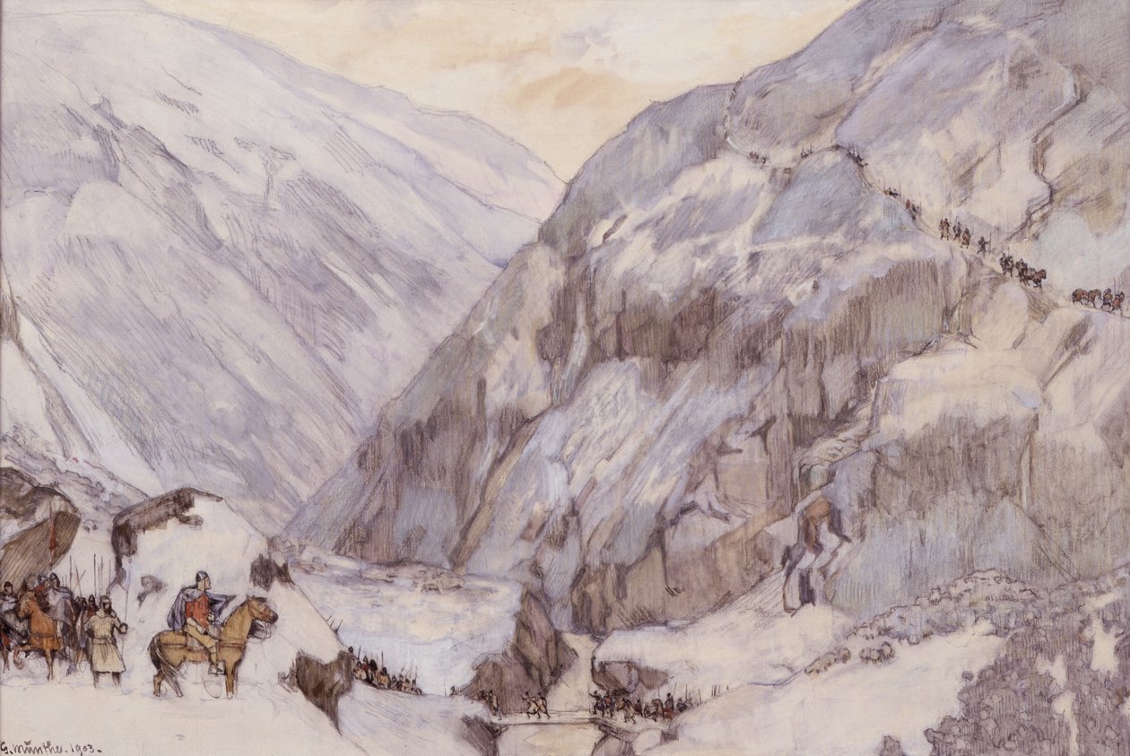 Král Sverre ve Vårstien (Drivdalen) od Gerhard Peter Frantz Vilhelm Munthe