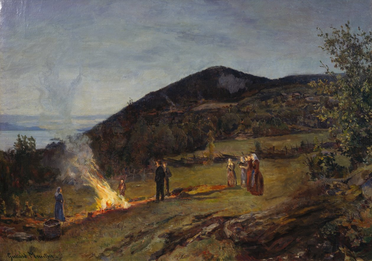 Svatojánský oheň, c. 1895 od Gerhard Peter Frantz Vilhelm Munthe