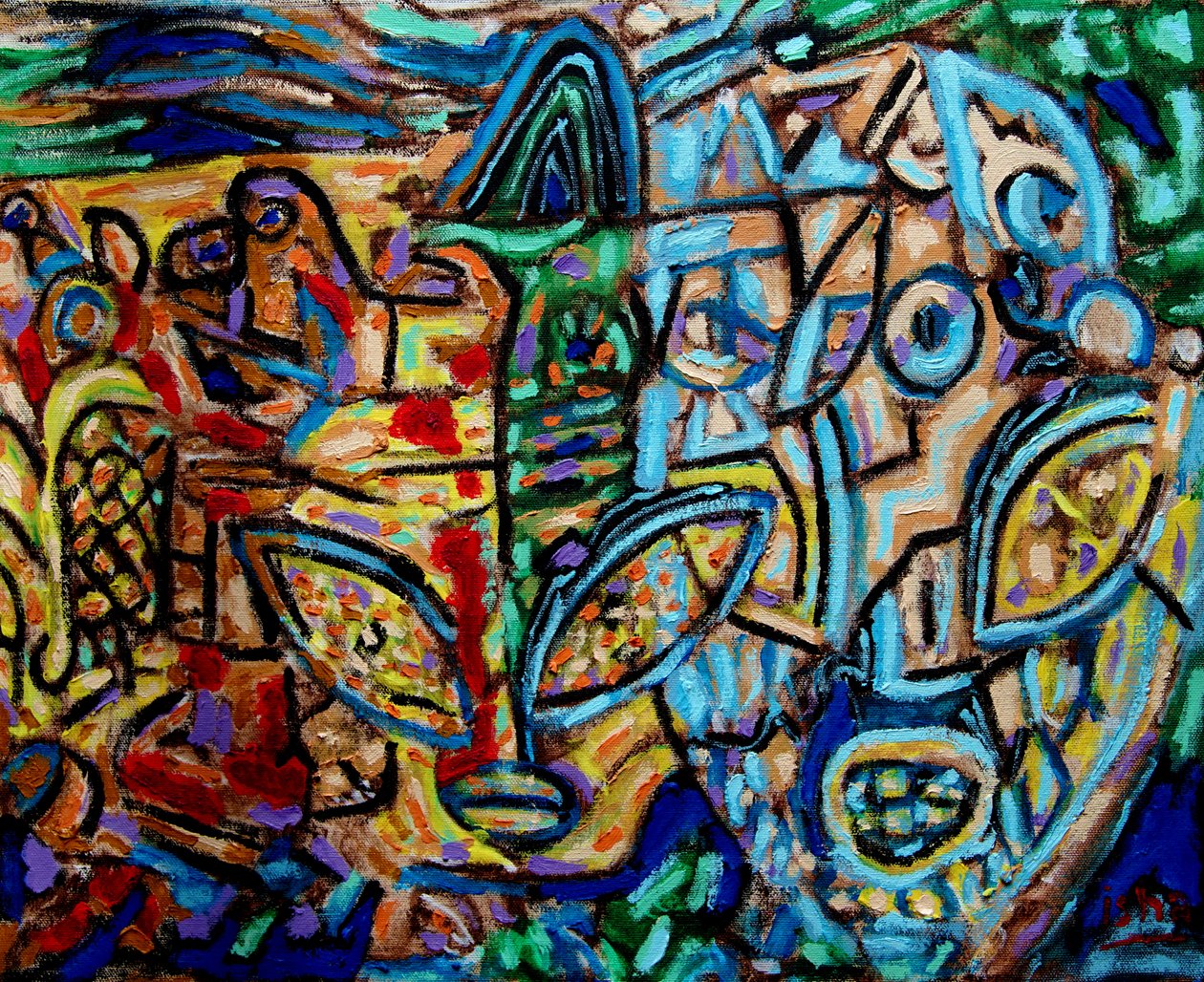 Alien Abstract,2019 (olej na plátně) od Gerhardt Isringhaus
