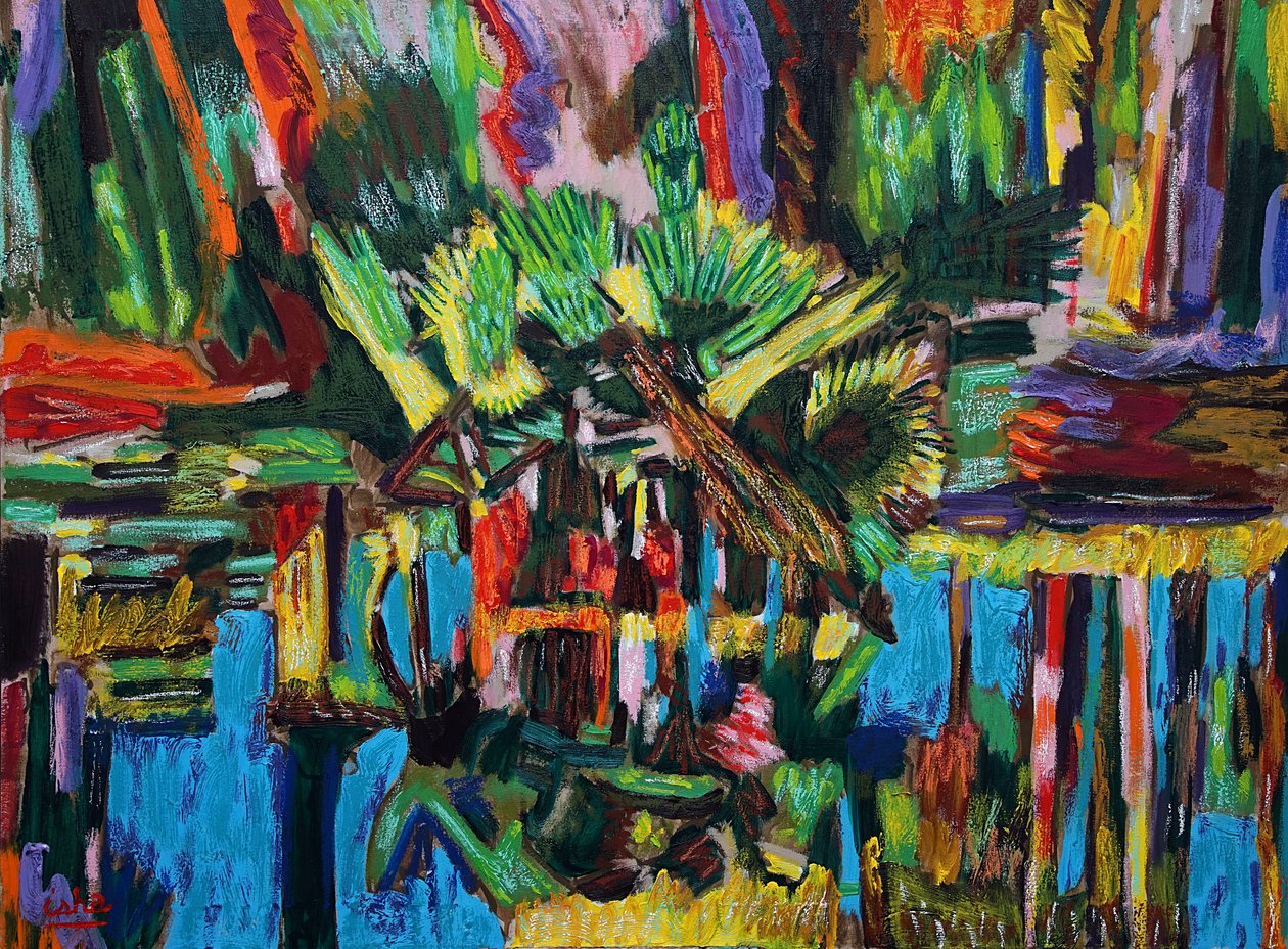 Estuario Abstracto.2018 (olej na plátně) od Gerhardt Isringhaus