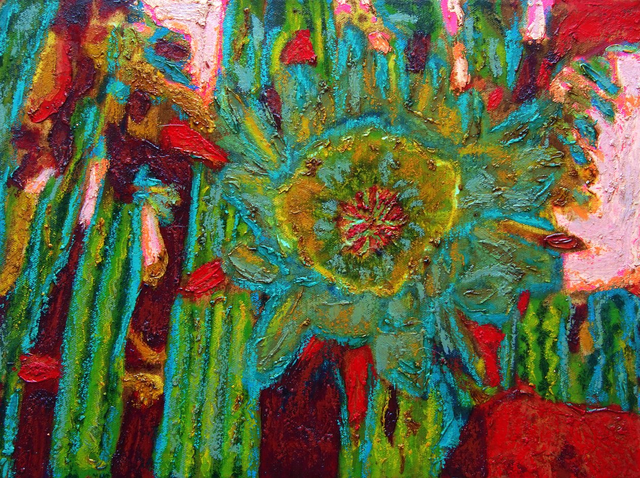Kaktusový květ San Pedro, 2013 (olej na plátně) od Gerhardt Isringhaus