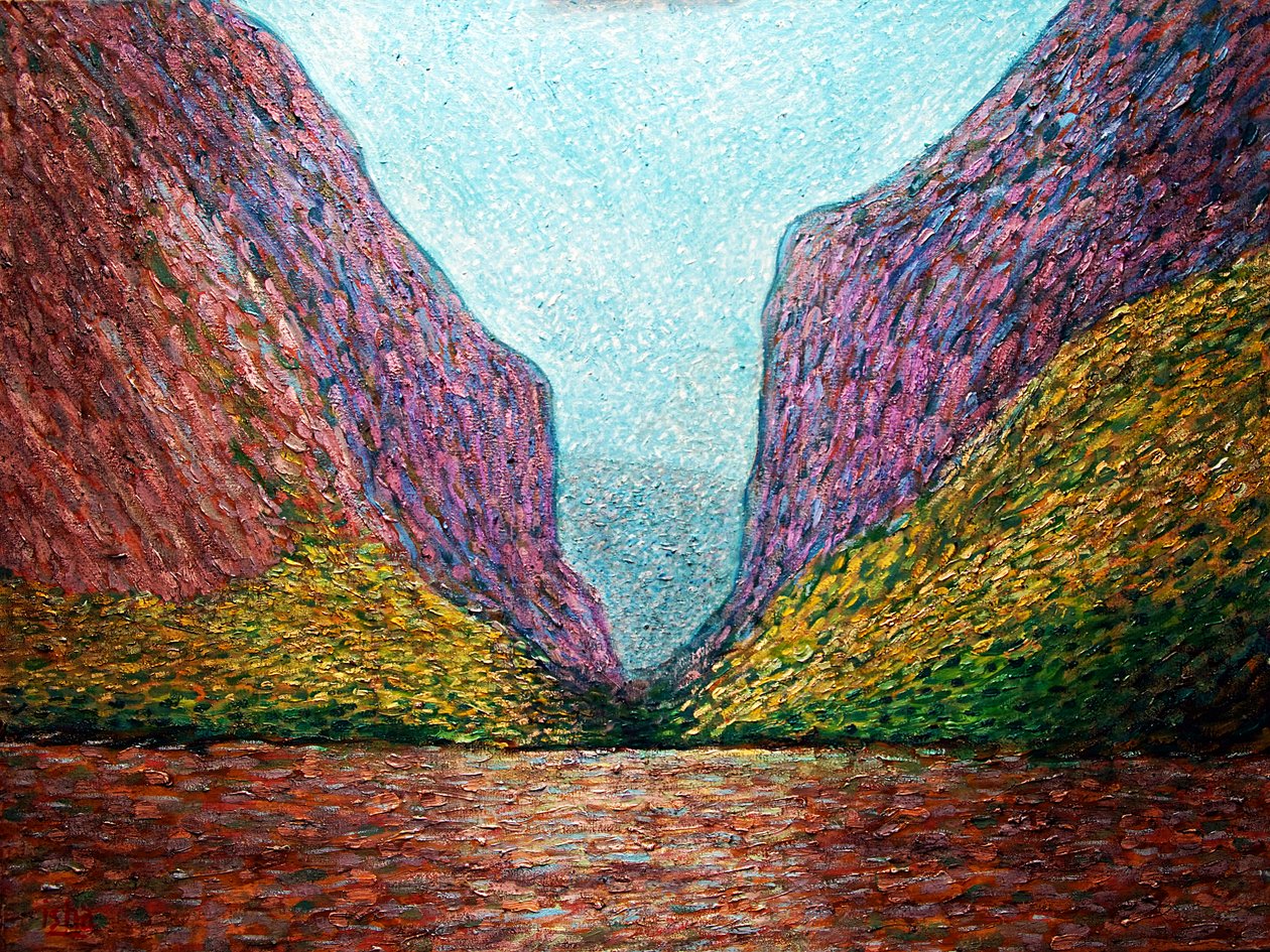 Kaňon Sumidero,2019 (olej na plátně) od Gerhardt Isringhaus