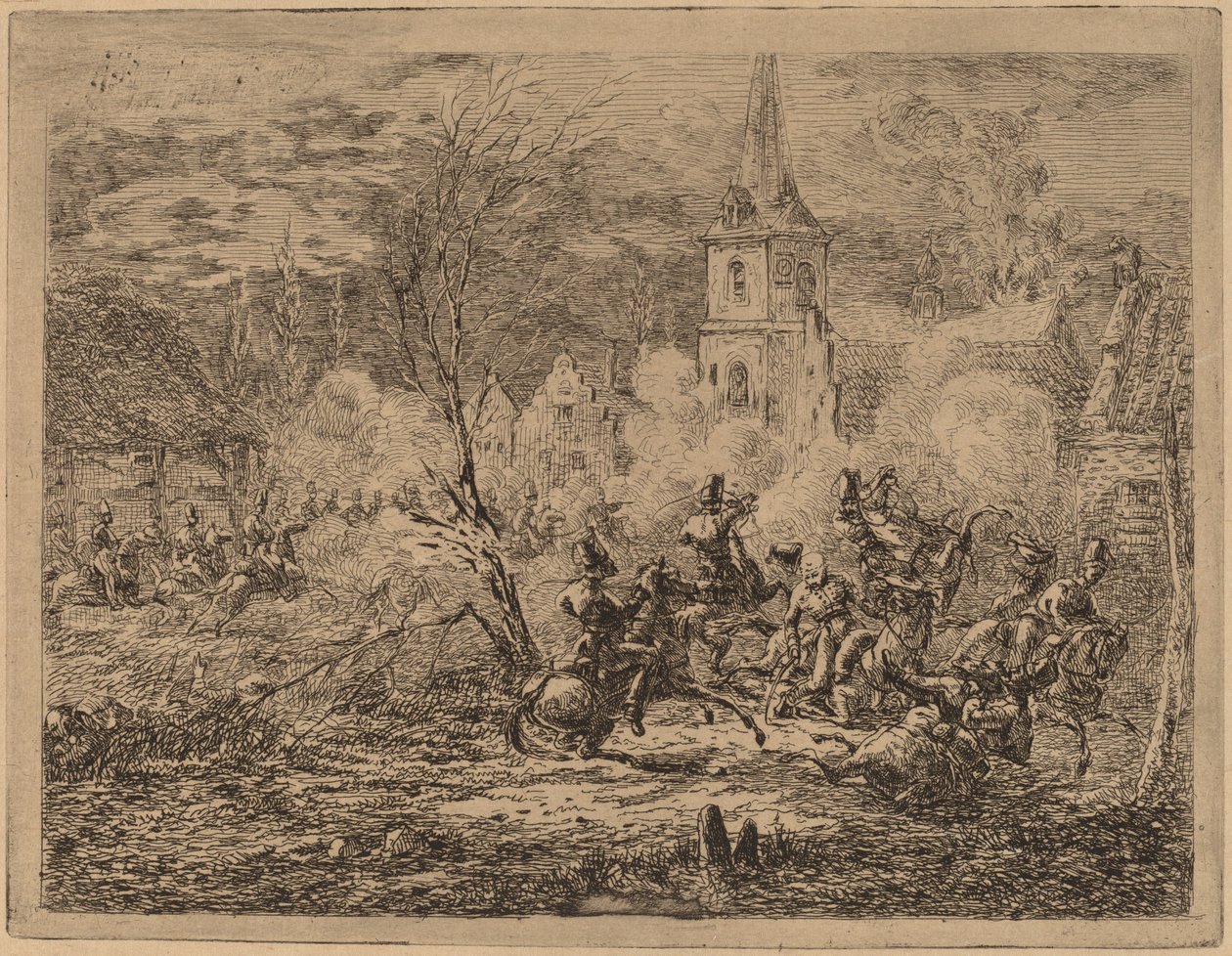 Obsazení vesnice od Gerhardus Emaus de Micault