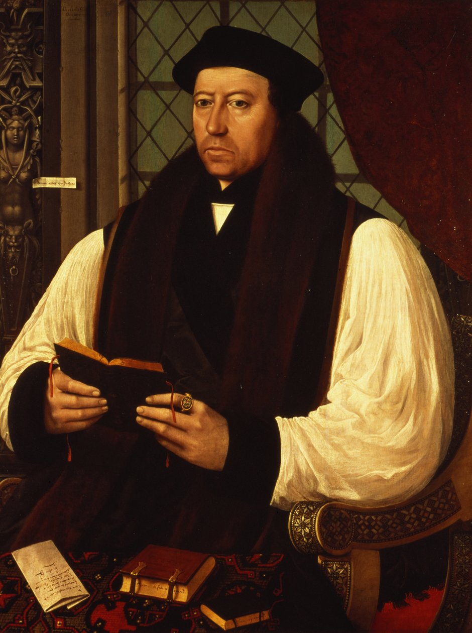 Portrét Thomase Cranmera (1489-1556) 1546 od Gerlach Flicke