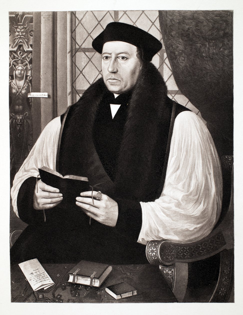 Thomas Cranmer, arcibiskup z Canterbury, 1546, hospoda. 1902 (kolotyp) od Gerlach Flicke