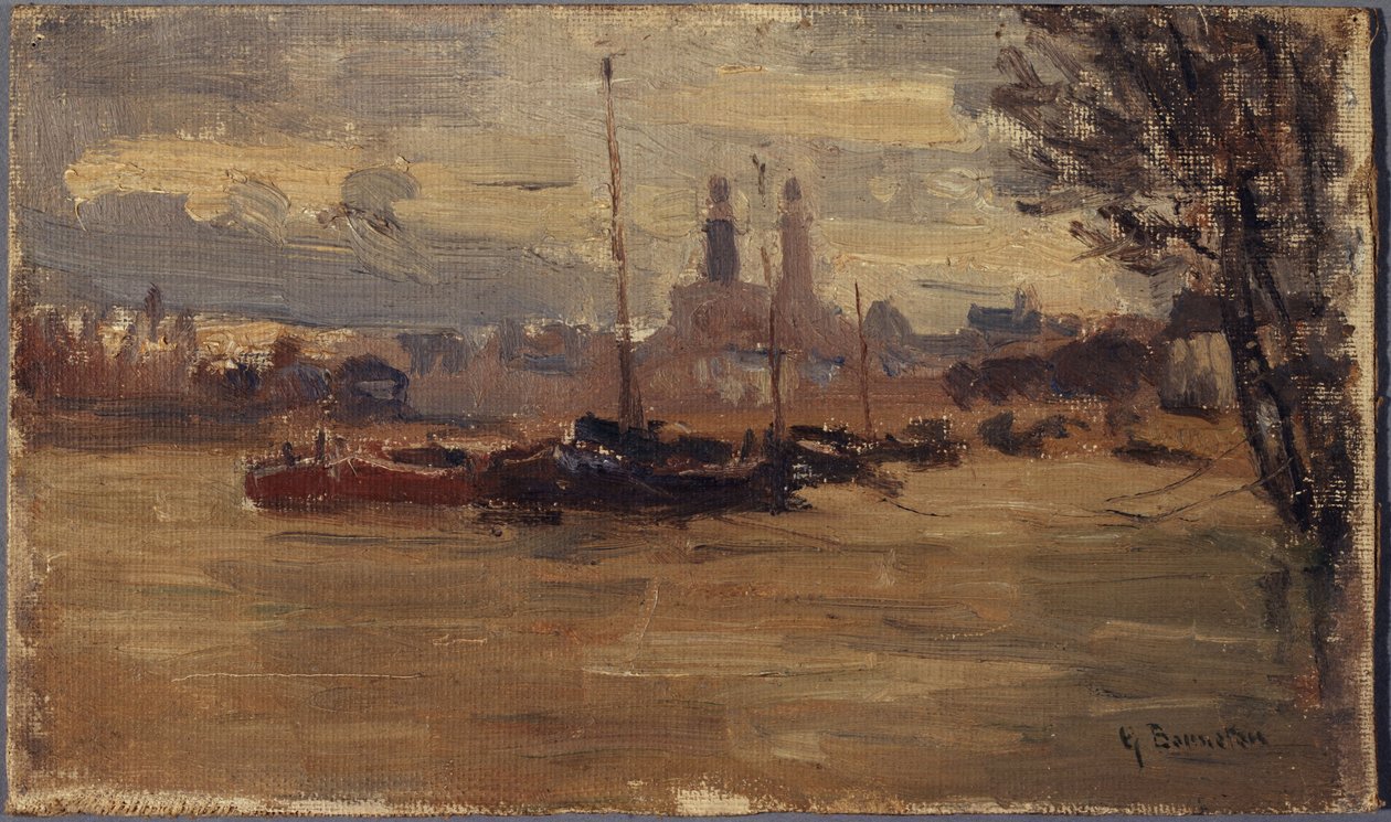 Seina u Invalidovny (povodně 1910) od Germain Eugene Bonneton