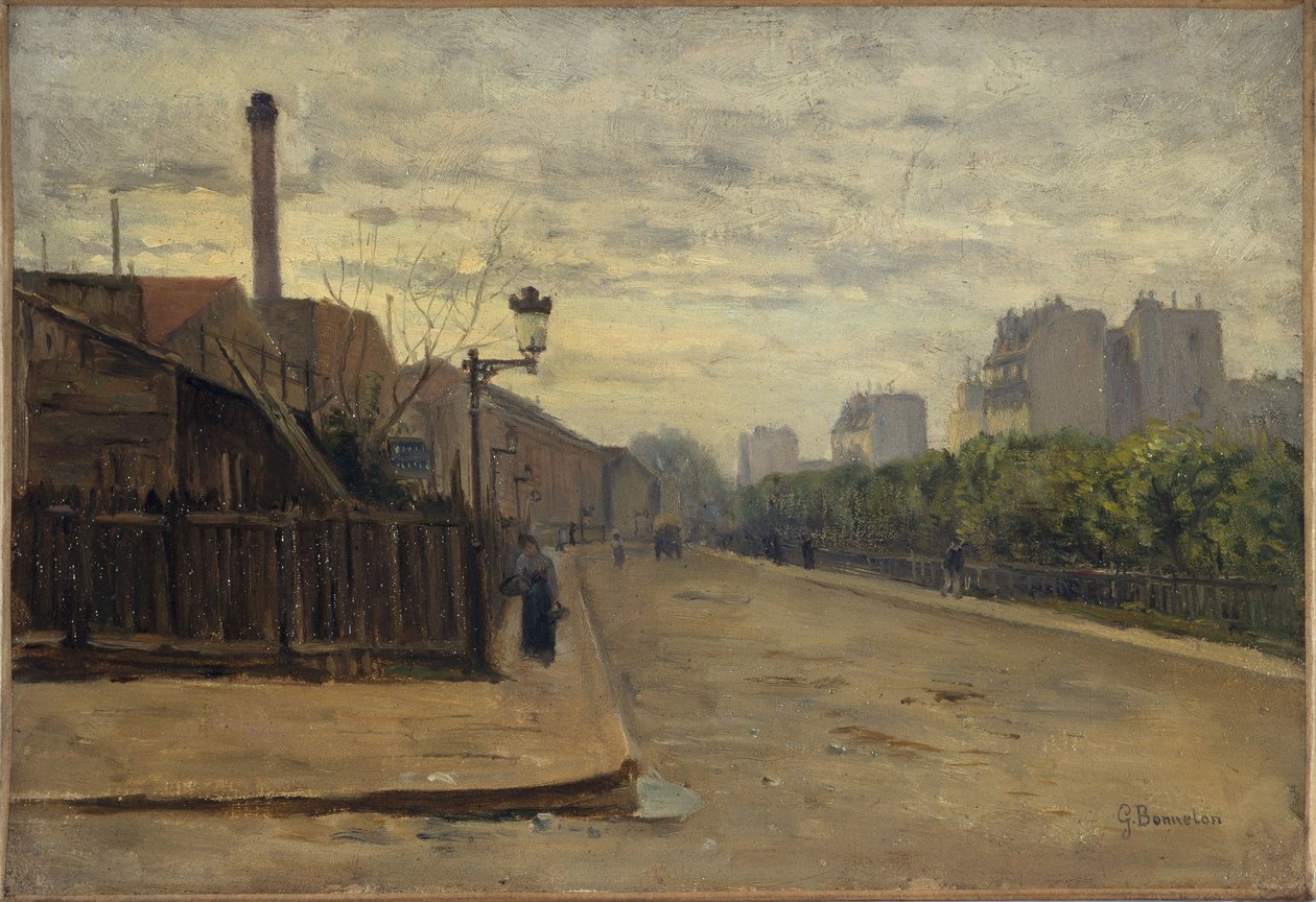 Rue Auguste-Cain, kolem roku 1900 (olej) od Germain Eugene Bonneton