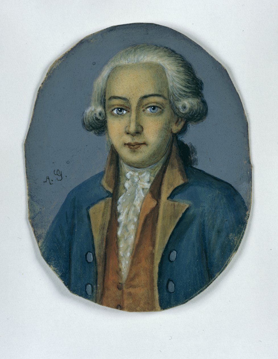 Anastasius Ludwig Mencken, kolem roku 1780 (pastel na papíře) od German School