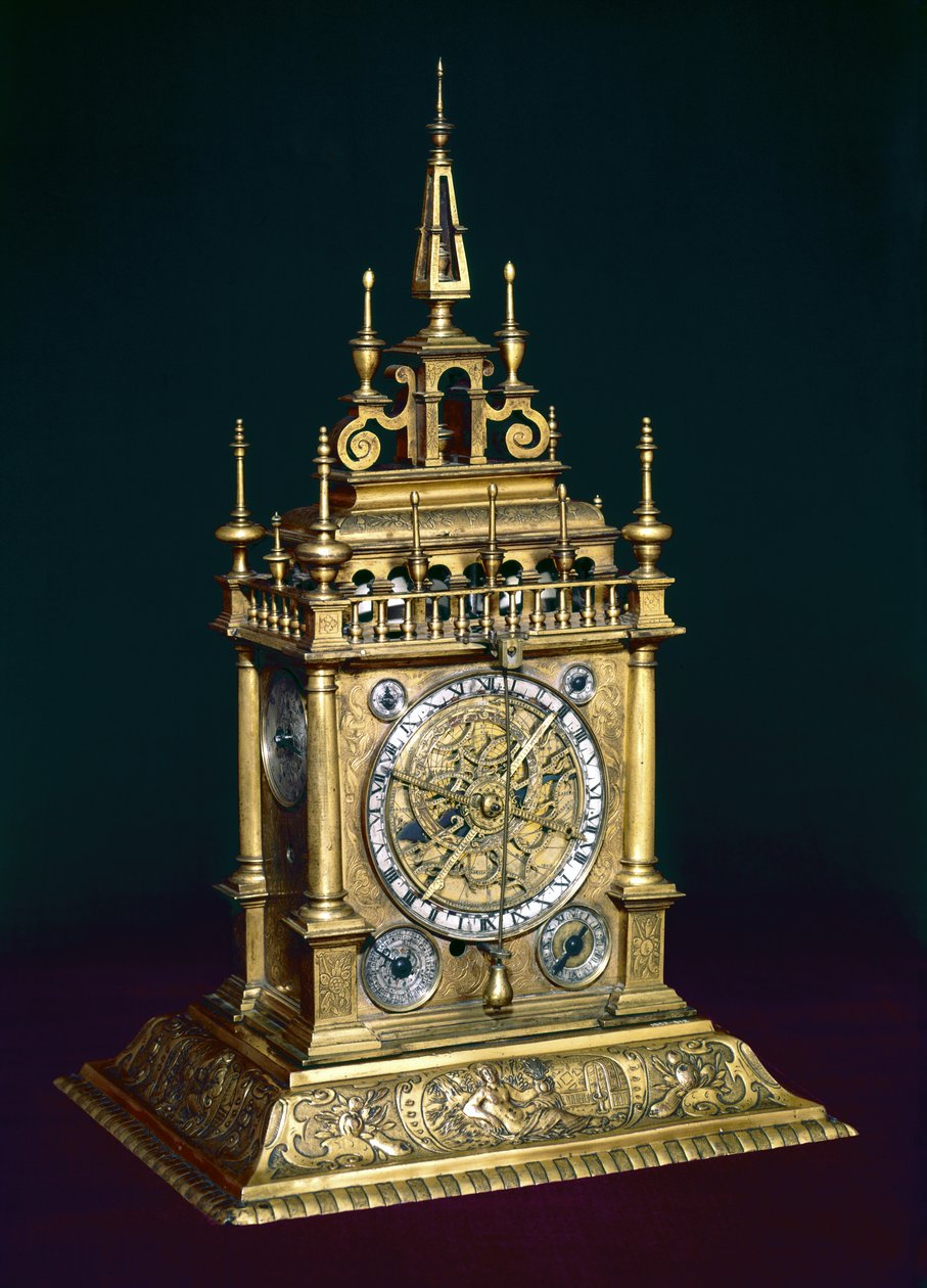 Augsburské hodiny, cca 1630 (kovové) od German School