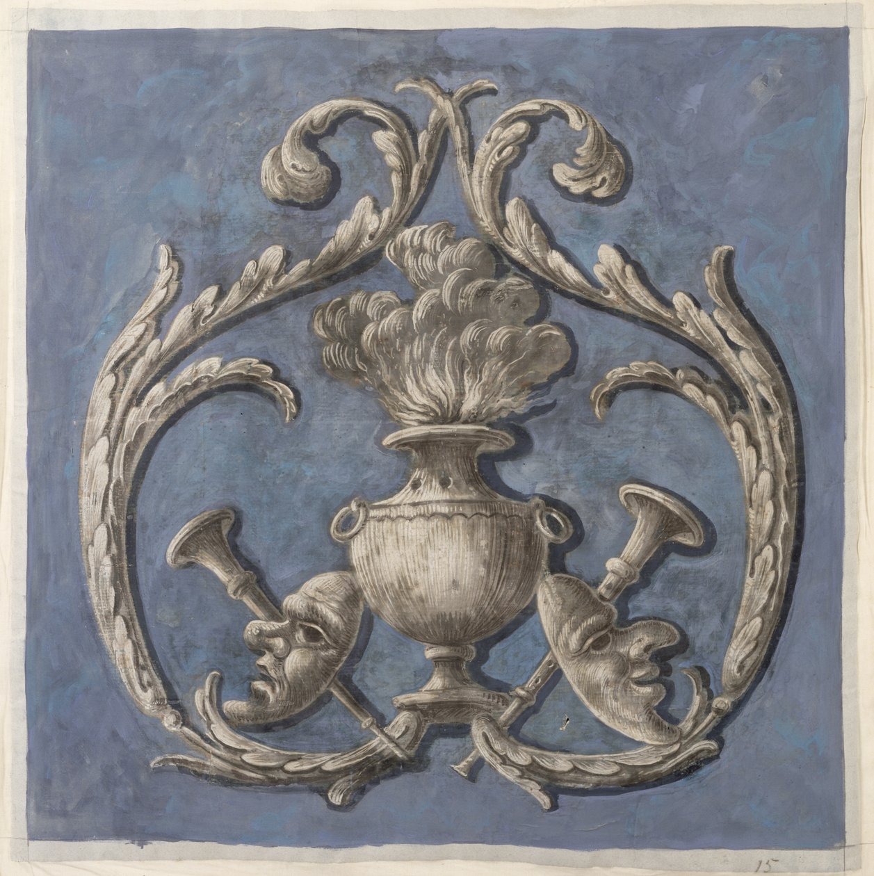 Návrh tapety (malovaný textil) od German School