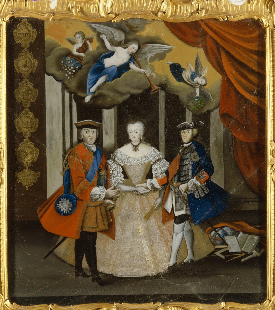 Drážďanské mírové alegorie, 1745 (olej na skle) od German School