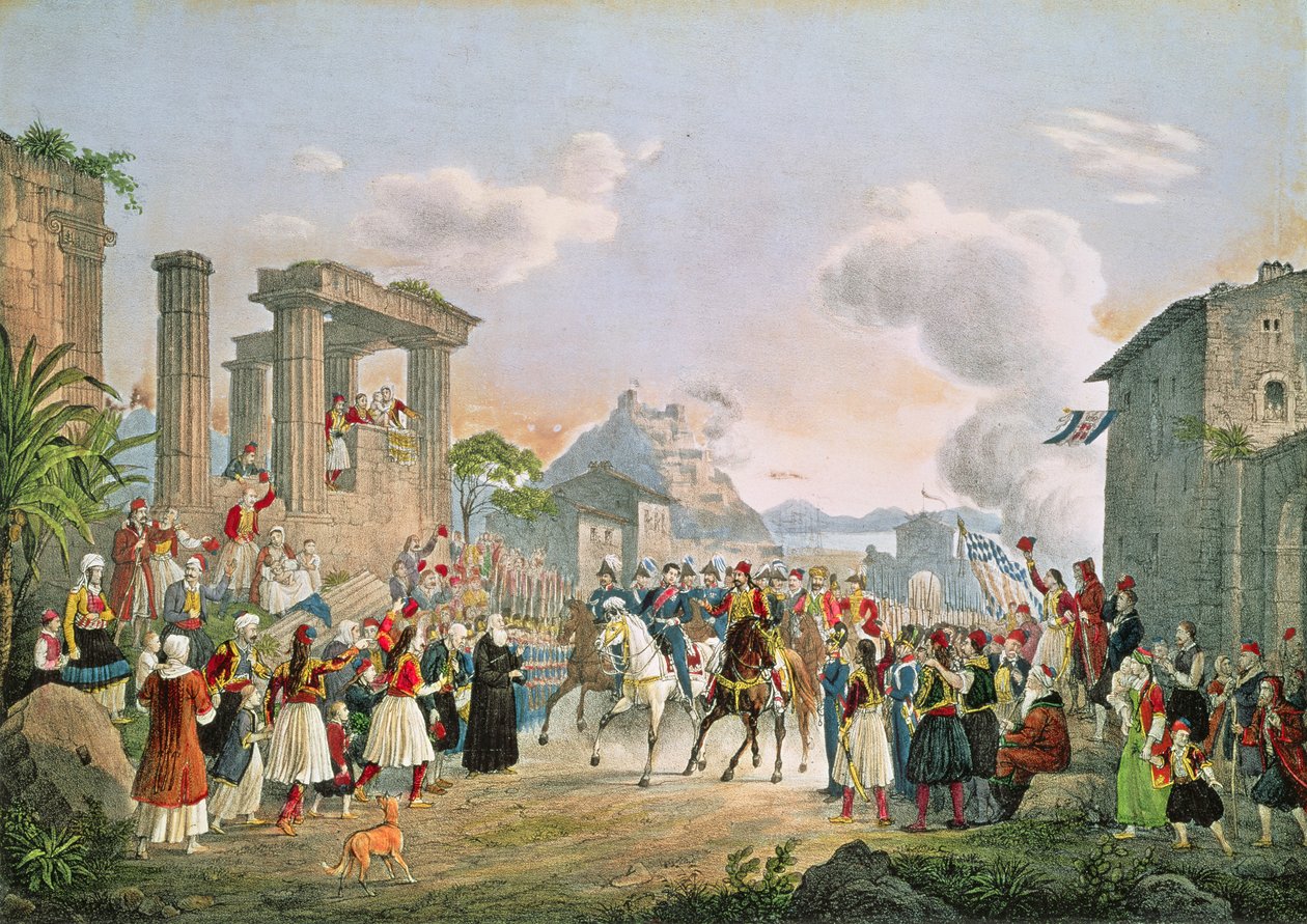 Vjezd Otty (1815-67) Bavorského do Nauplie, 6. února 1833 od German School