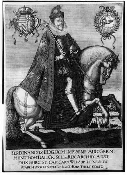 Jezdecký portrét Ferdinanda II. (1578-1637), císaře Svaté říše římské od German School