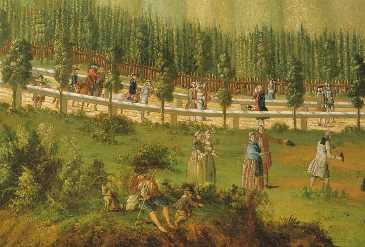 Frederick Veliký na koni v Maulbeerallee, poblíž Sanssouci, 1770 od German School