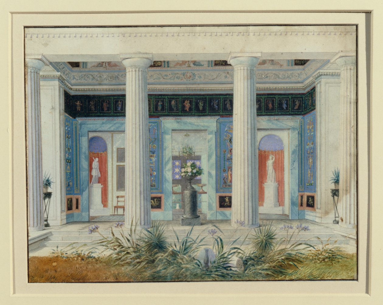 Zahradní portikus, kolem roku 1834 od German School