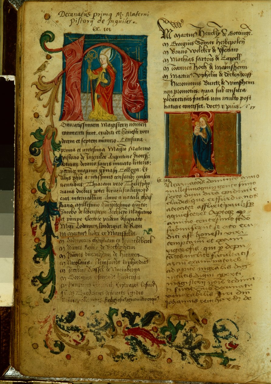 Zápis Martina Luthera na univerzitě v Erfurtu, duben 1501 od German School