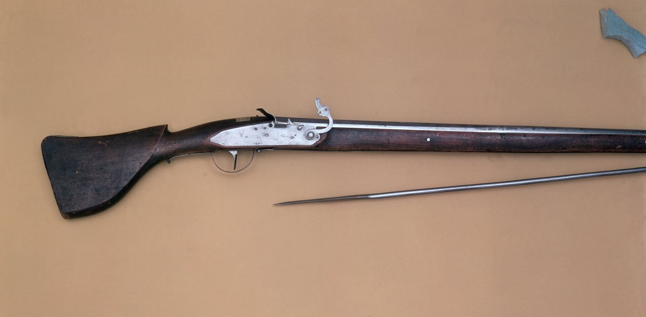 Matchlock mušketa s vidlicovou opěrkou od German School