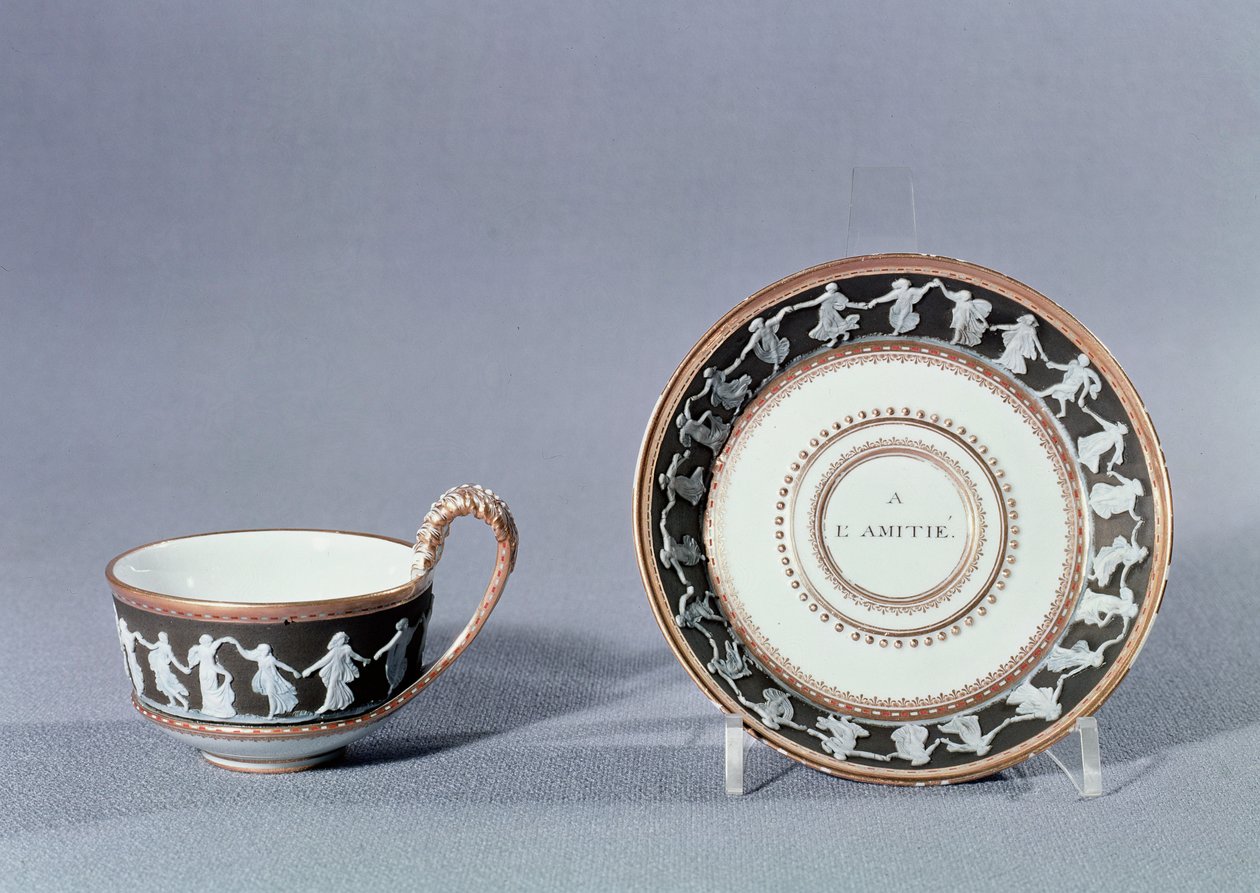 Míšeňský šálek s podšálkem, konec 18. století (porcelán) od German School