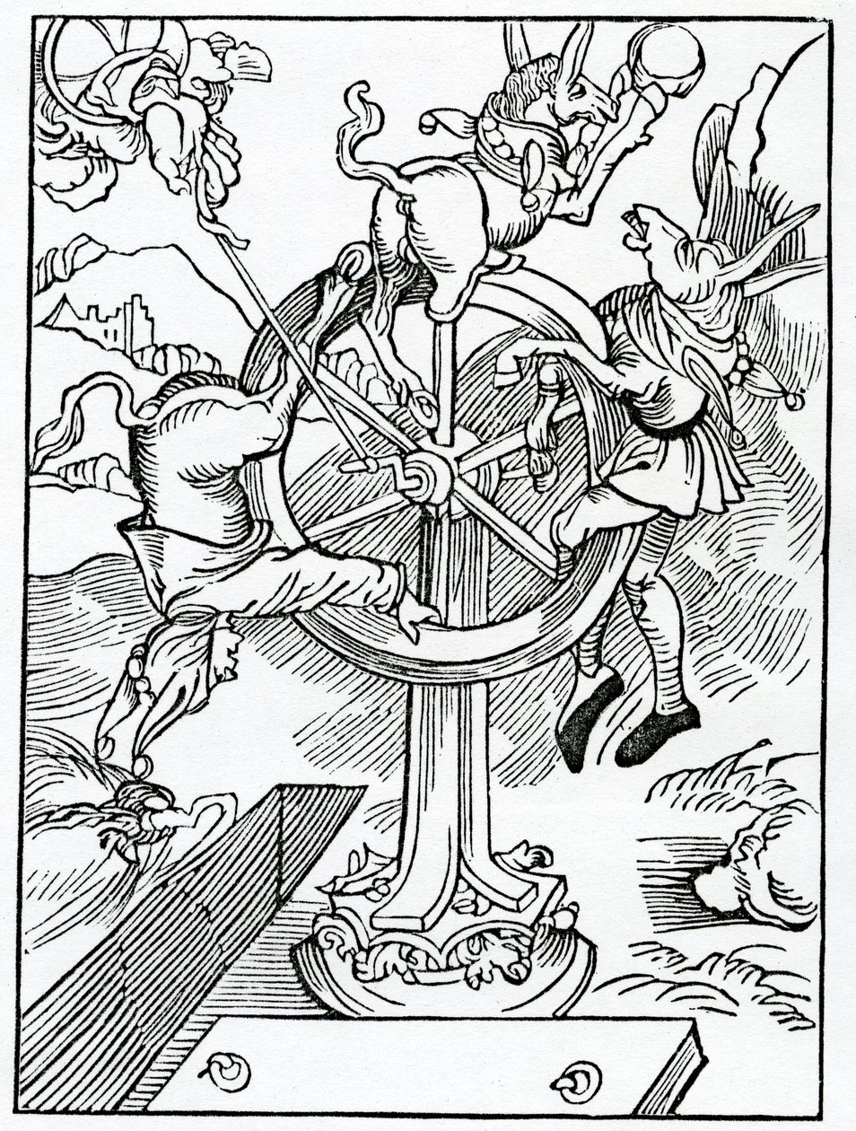 Z mutabylytu štěstí, ilustrace z anglického překladu knihy "The Ship of Fools" od Alexandra Barclaye, z vydání z roku 1874. od German School