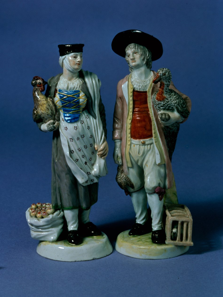 Dvojice prodavačů krůt, možná modelem Jean-Jacob Louis (1703-72), Ludwigsburg, kolem 1765 (porcelán) od German School