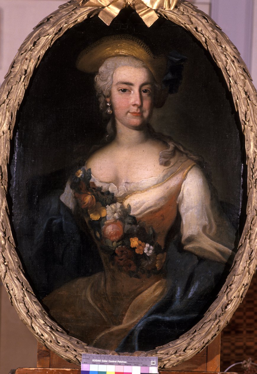 Portrét Marie, princezny z Hesenska, kolem roku 1750 od German School