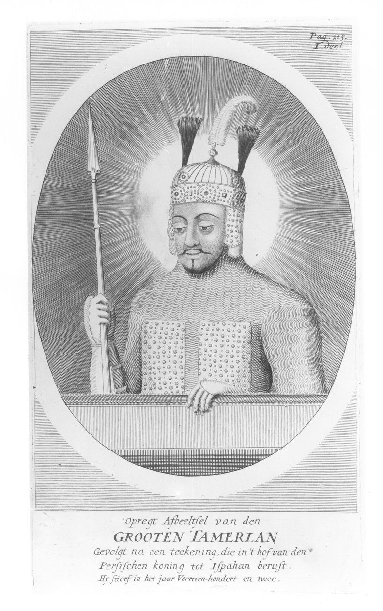 Portrét Tamerlána Velikého (1336-1405) od German School
