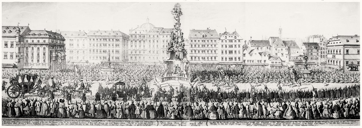 Průvod Marie Terezie (1638-83) Vídní od German School