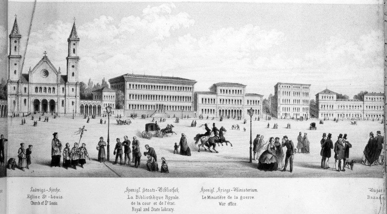Pohled na Mnichov, 1869 od German School