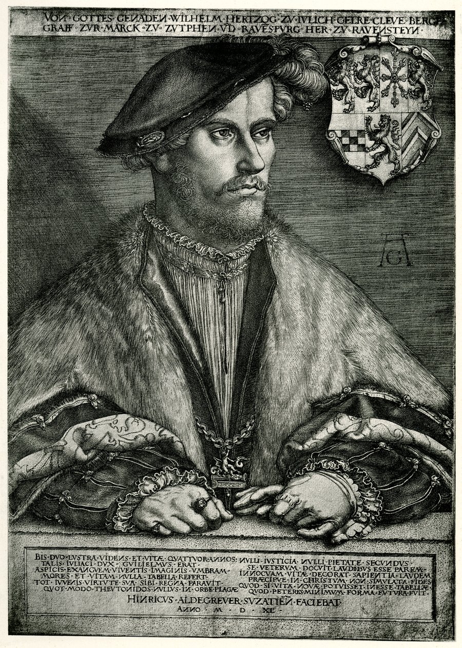 Wilhelm IV (1516-92) vévoda z Julich-Kleve-Berg, 1540 (fototyp) od German School