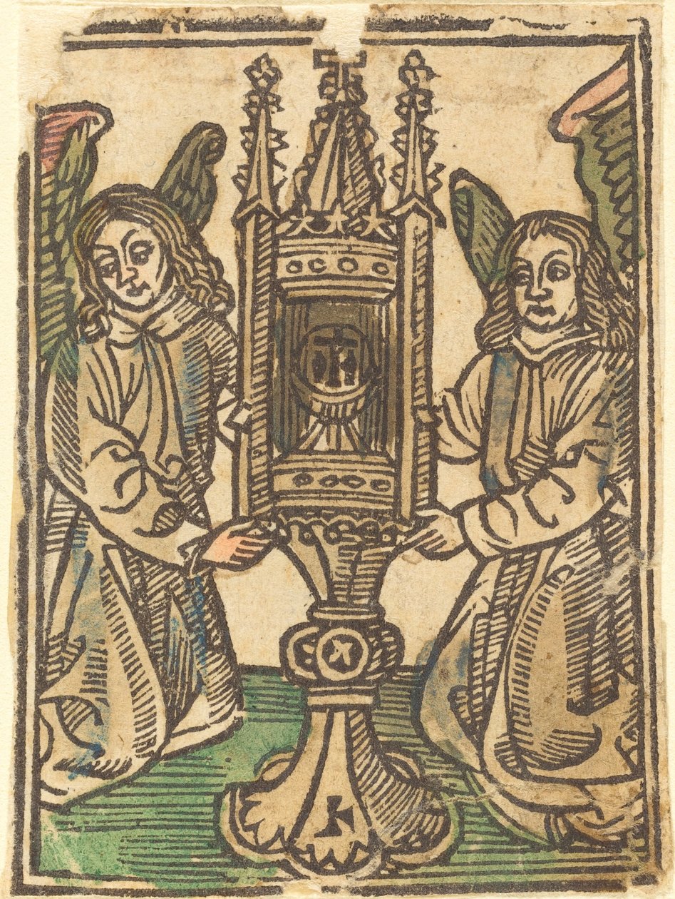 Monstrance držená dvěma anděly od German 15th Century