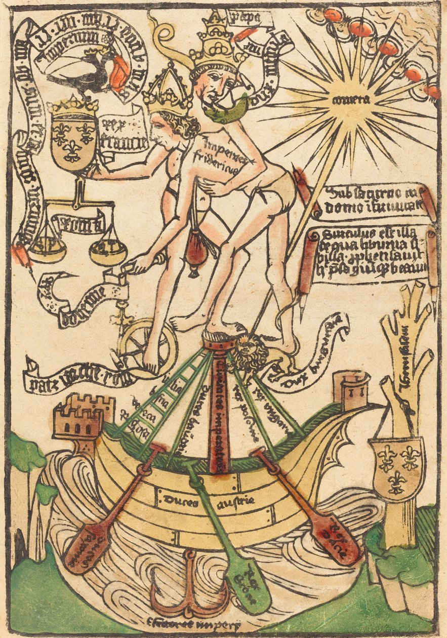 Alegorie setkání papeže Pavla II. a císaře Fridricha III od German 15th Century