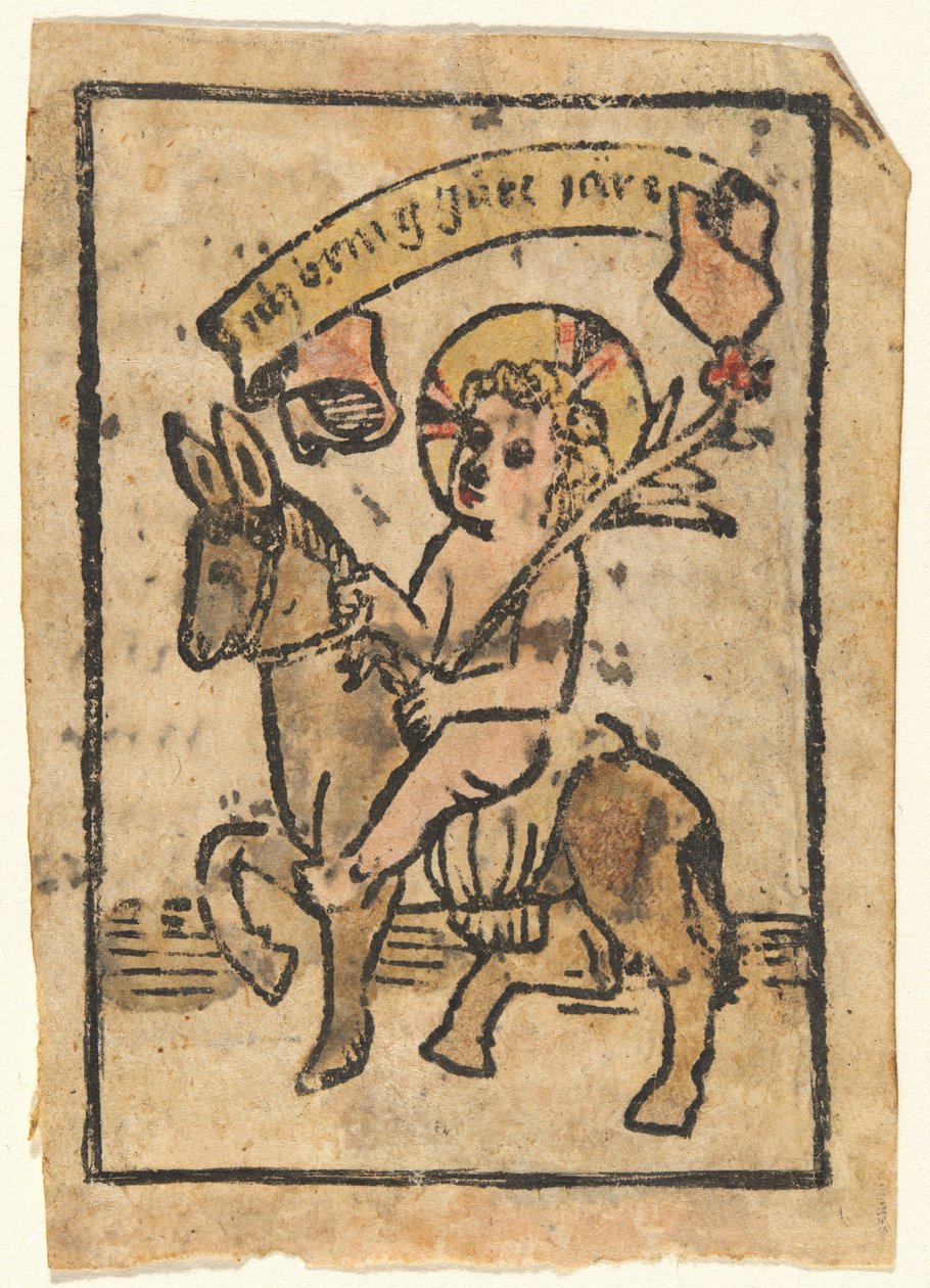 Ježíšek na oslu od German 15th Century